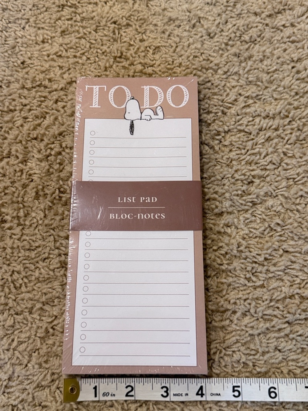 Snoopy To-Do List Pad in Beige - List Pad Bloc-Notes - Picture 8 of 10